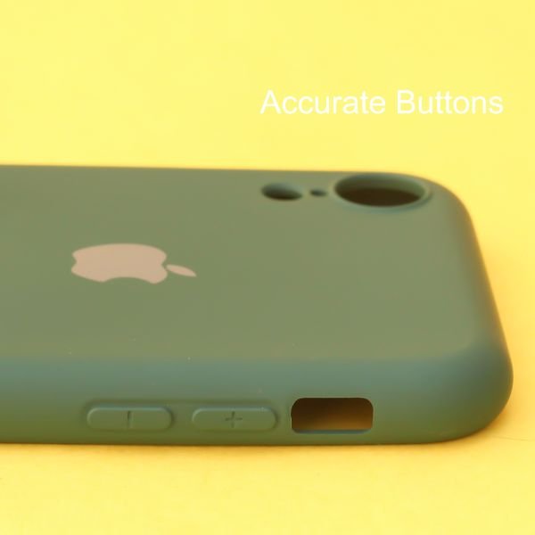 Dark Green Original Camera Silicone case for Apple iphone XR - The Hatke