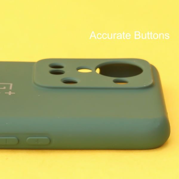 Dark Green Original Camera Silicone case for Oneplus Nord 2T - The Hatke