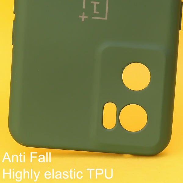 Dark Green Original Camera Silicone case for Oneplus Nord CE 2 - The Hatke