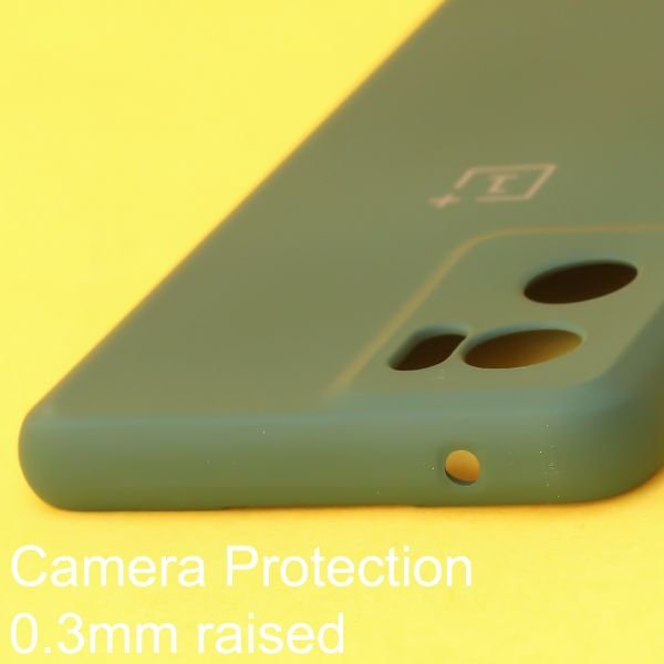Dark Green Original Camera Silicone case for Oneplus Nord CE 2 - The Hatke