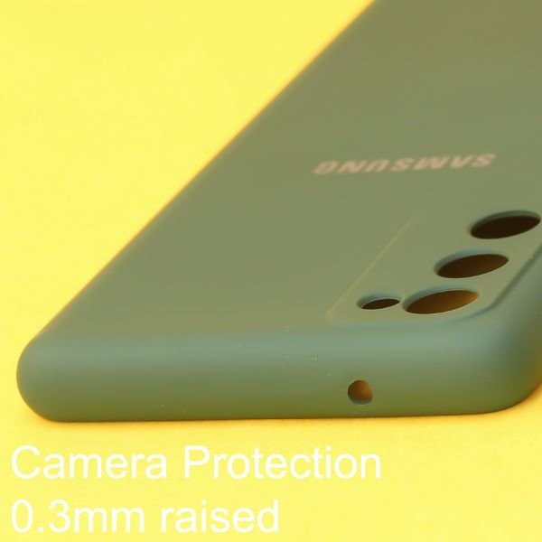 Dark Green Original Camera Silicone case for Samsung S20 FE - The Hatke