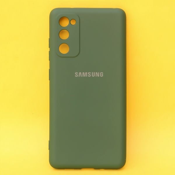 Dark Green Original Camera Silicone case for Samsung S20 FE - The Hatke