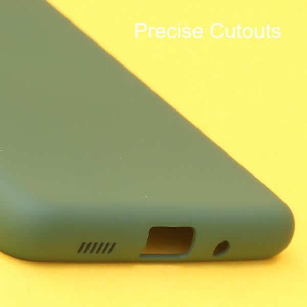 Dark Green Original Camera Silicone case for Samsung S20 FE - The Hatke
