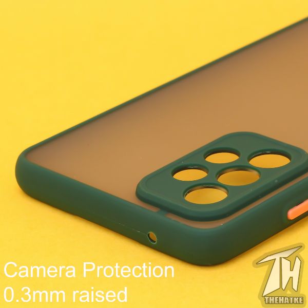 Dark Green Smoke Camera Safe case for Samsung A72 - The Hatke