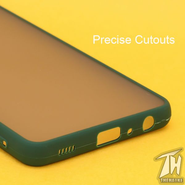 Dark Green Smoke Camera Safe case for Samsung A72 - The Hatke