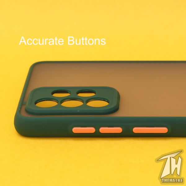 Dark Green Smoke Camera Safe case for Samsung A72 - The Hatke