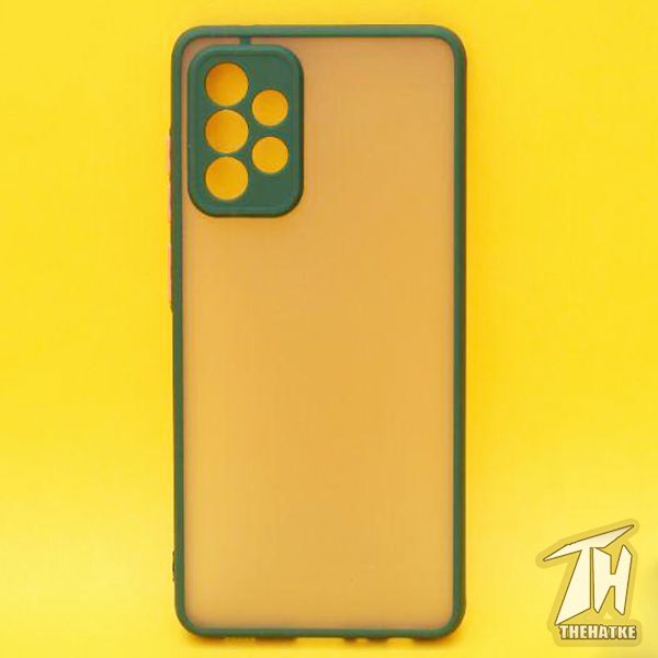 Dark Green Smoke Camera Safe case for Samsung A72 - The Hatke