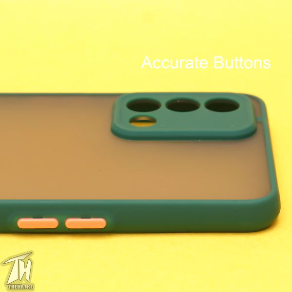 Dark Green Smoke Camera Safe Silicone case for Oppo F19 - The Hatke