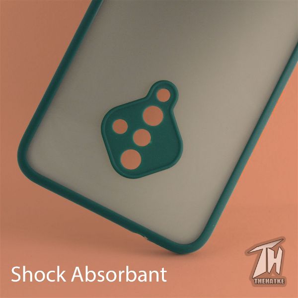 Dark Green Smoke Camera Safe Silicone case for Vivo S1 pro - The Hatke