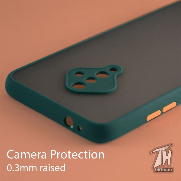 Dark Green Smoke Camera Safe Silicone case for Vivo S1 pro - The Hatke