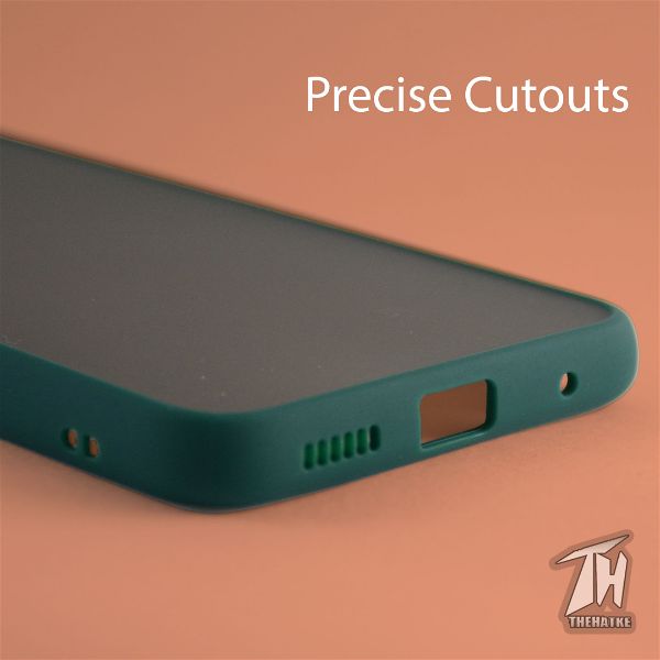 Dark Green Smoke Camera Safe Silicone case for Vivo S1 pro - The Hatke