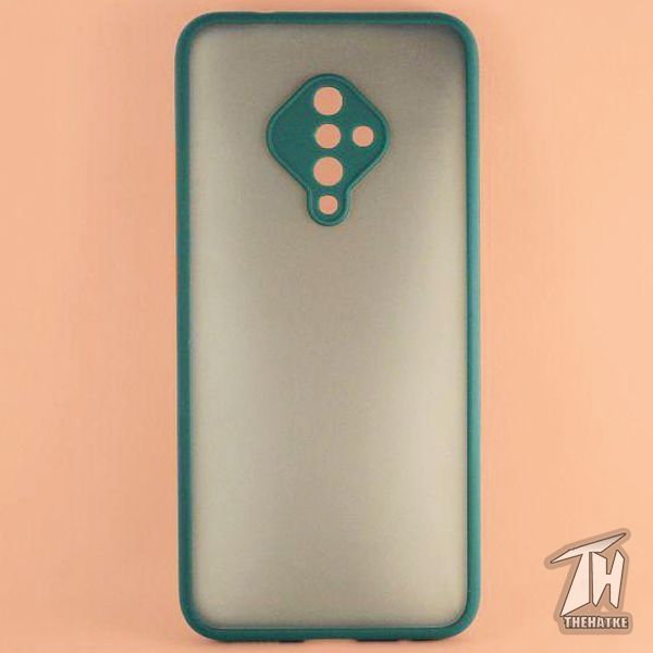 Dark Green Smoke Camera Safe Silicone case for Vivo S1 pro - The Hatke