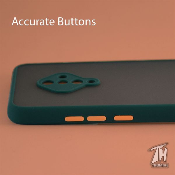 Dark Green Smoke Camera Safe Silicone case for Vivo S1 pro - The Hatke