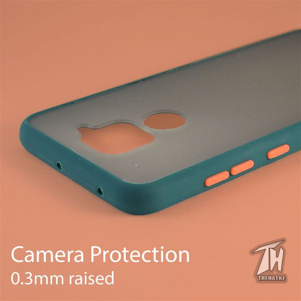 Dark Green Smoke Silicone Safe case for Redmi Note 9 - The Hatke