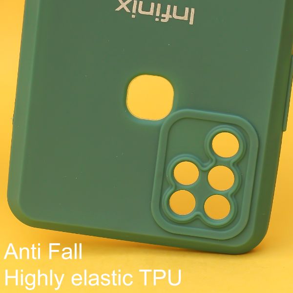 Dark Green Spazy Silicone Case for Infinix Hot 10 - The Hatke