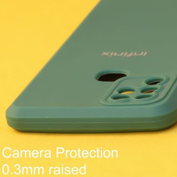 Dark Green Spazy Silicone Case for Infinix Hot 10 - The Hatke
