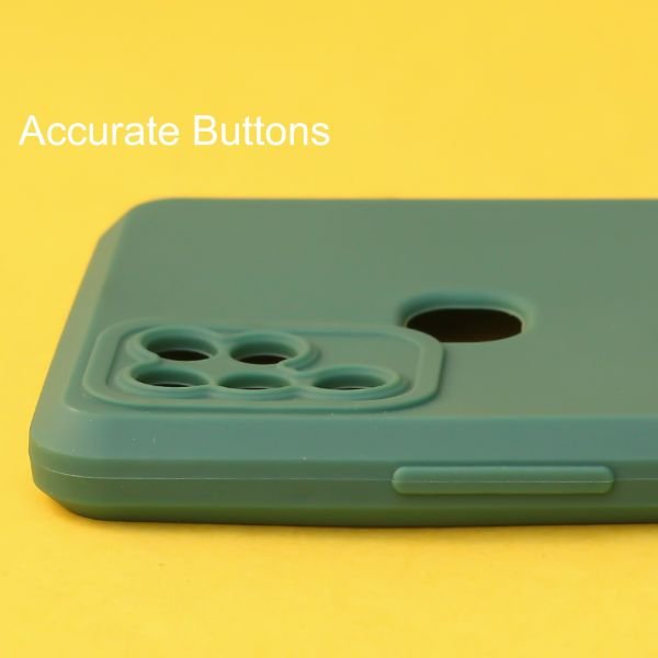 Dark Green Spazy Silicone Case for Infinix Hot 10 - The Hatke