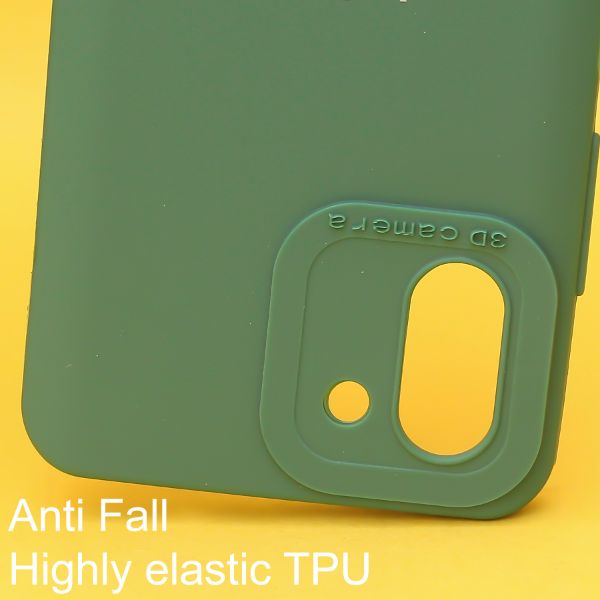 Dark Green Spazy Silicone Case for Infinix Hot 11 - The Hatke