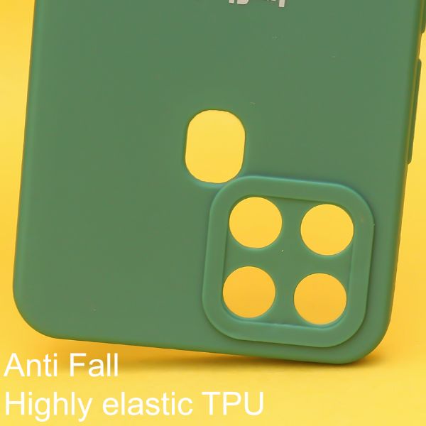 Dark Green Spazy Silicone Case for Infinix Smart 6 - The Hatke