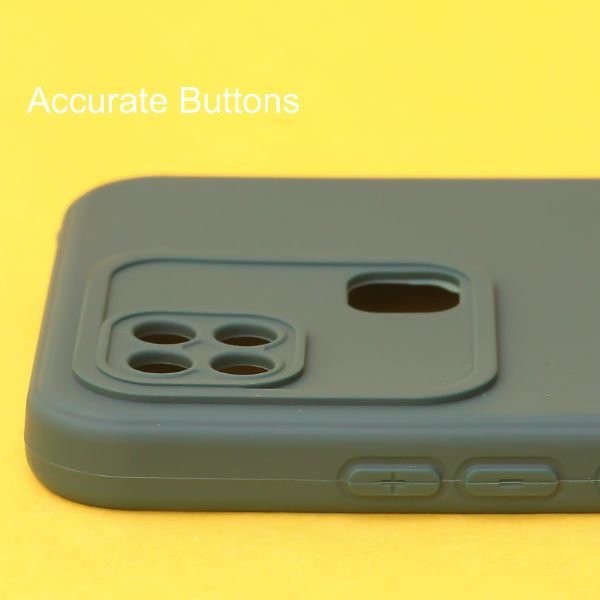 Dark Green Spazy Silicone Case for Redmi 10C - The Hatke