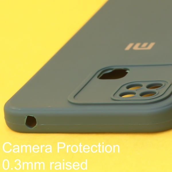Dark Green Spazy Silicone Case for Redmi 10C - The Hatke