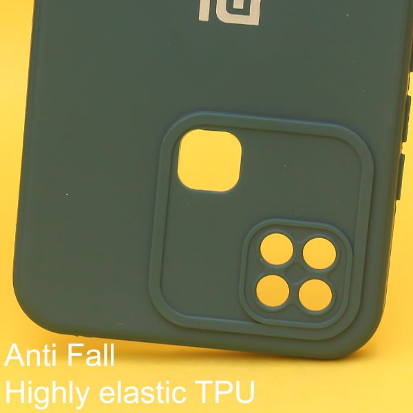 Dark Green Spazy Silicone Case for Redmi 10C - The Hatke