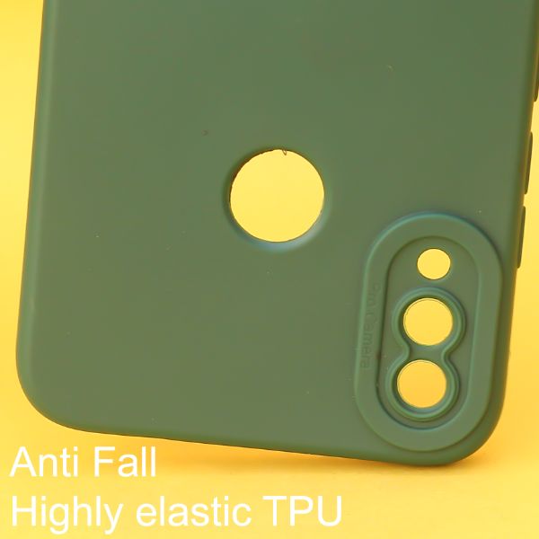 Dark Green Spazy Silicone Case for Redmi Note 7 Pro - The Hatke