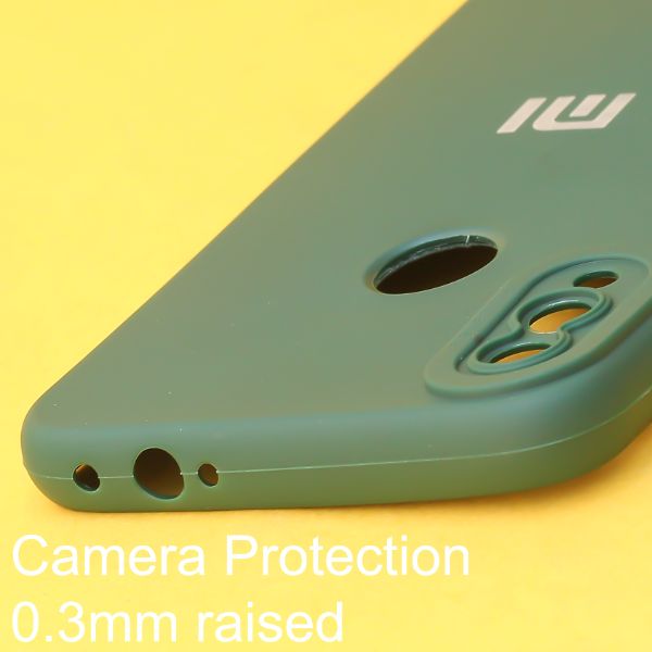 Dark Green Spazy Silicone Case for Redmi Note 7 Pro - The Hatke