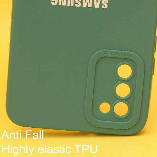 Dark Green Spazy Silicone Case for Samsung A02s - The Hatke