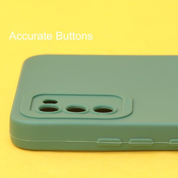 Dark Green Spazy Silicone Case for Samsung A02s - The Hatke