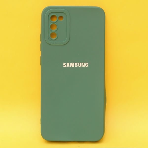 Dark Green Spazy Silicone Case for Samsung A02s - The Hatke