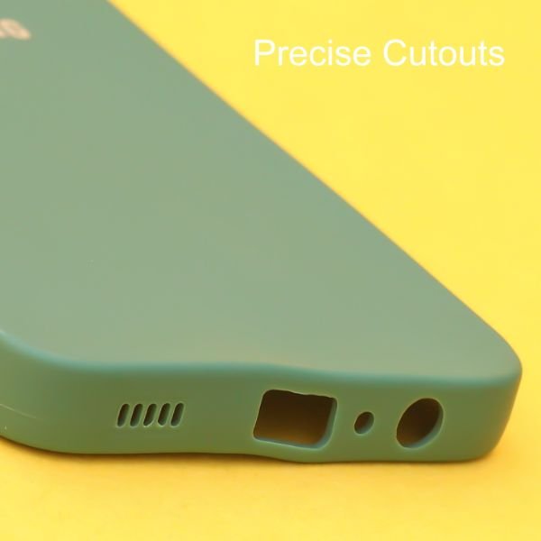 Dark Green Spazy Silicone Case for Samsung A02s - The Hatke