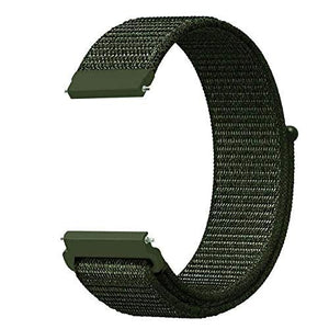 Dark Green Nylon Strap For Smart Watch 22mm