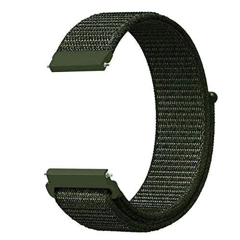 Dark Green Nylon Strap For Smart Watch 20mm