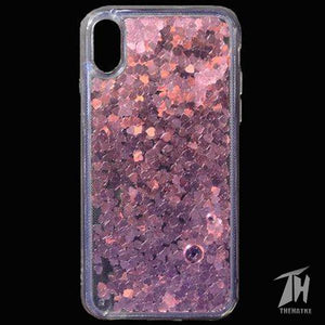 Pink Glitter Heart Case For Apple iphone XR