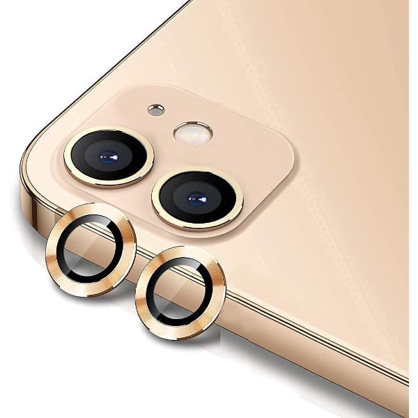 Golden Metallic camera ring lens guard for Apple iphone 11 - The Hatke