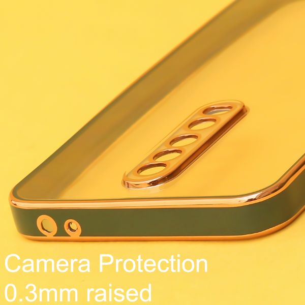 Green Electroplated Transparent Case for Poco X2 - The Hatke