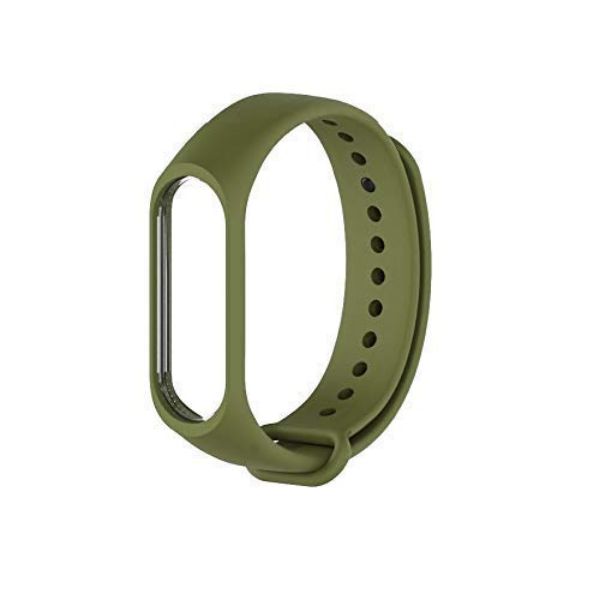 Green Plain Silicone Strap For M5 Band - The Hatke