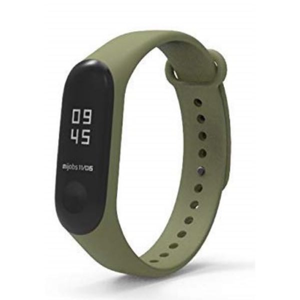 Green Plain Silicone Strap For M5 Band - The Hatke