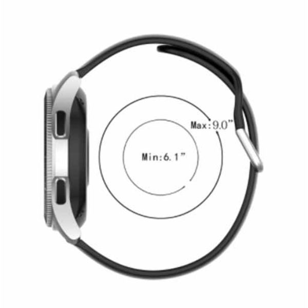 Green Plain Silicone Strap With Stainless steel Buckle For Smart Watch (20mm) - The Hatke