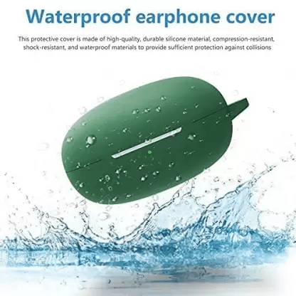 Green Silicone buds case for Realme Q - The Hatke
