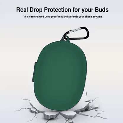 Green Silicone buds case for Realme Q - The Hatke