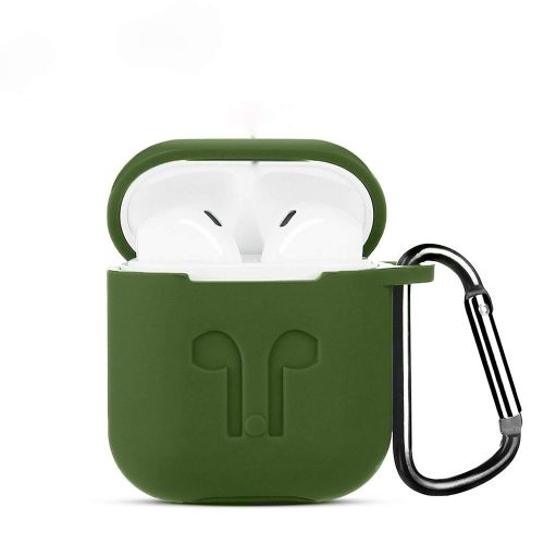 Green Silicone Case For Apple Airpods 1/2 - The Hatke
