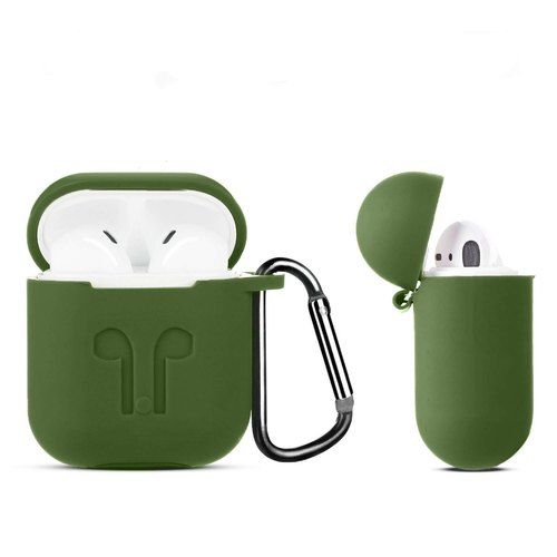 Green Silicone Case For Apple Airpods 1/2 - The Hatke