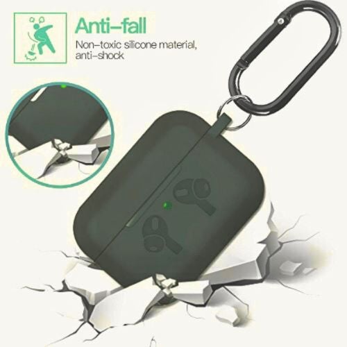 Green Silicone Case For Apple Airpods 3 - The Hatke