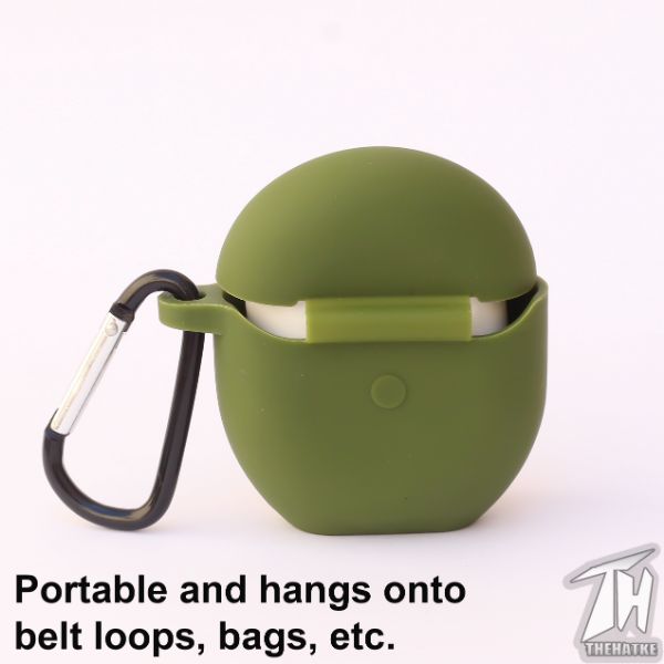 Green Silicone case for Oneplus Buds - The Hatke