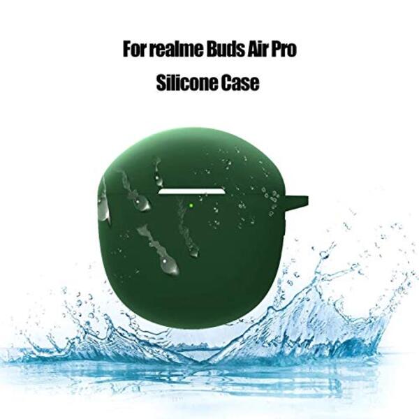 Green Silicone case for Realme Buds Air pro - The Hatke