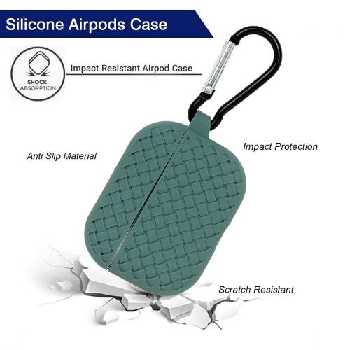 Green Stylish Silicone Case For Apple Airpods 3 - The Hatke