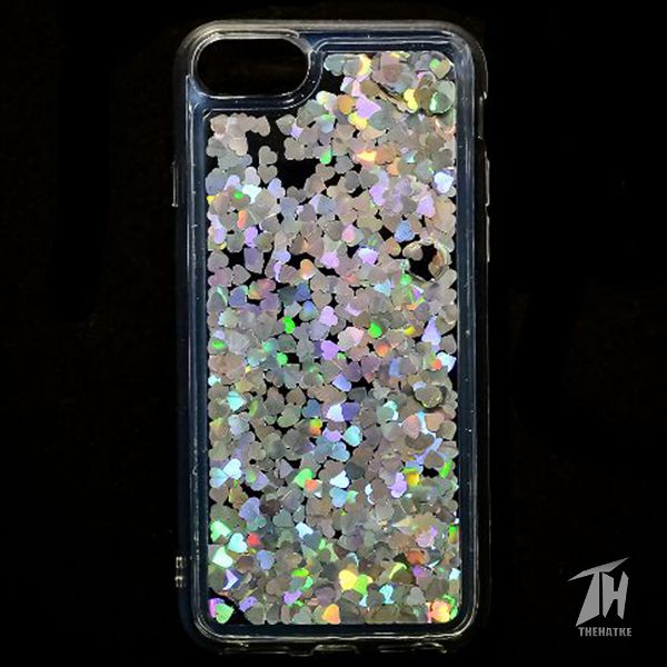 Grey Glitter Heart Case For Apple iphone 6/6s