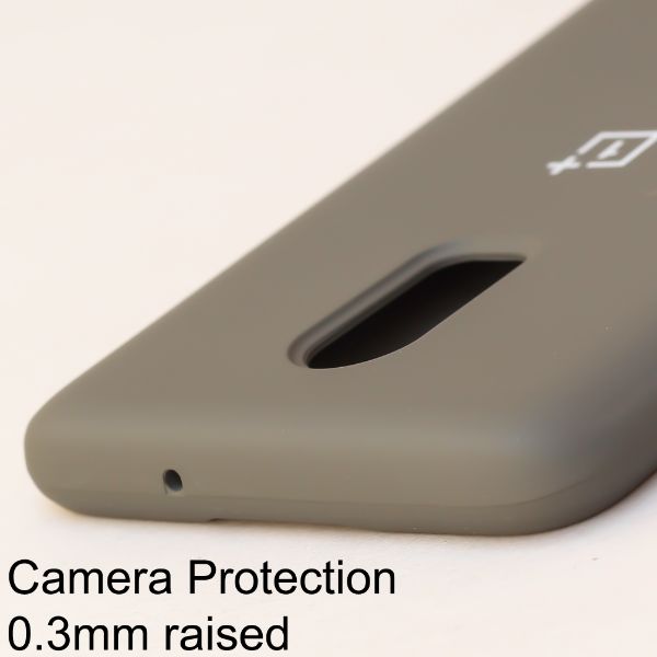 Grey Original Silicone case for Oneplus 6T - The Hatke